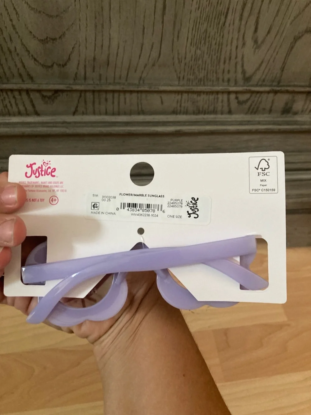 Justice Kids Lavender Flower Frame Sunglasses